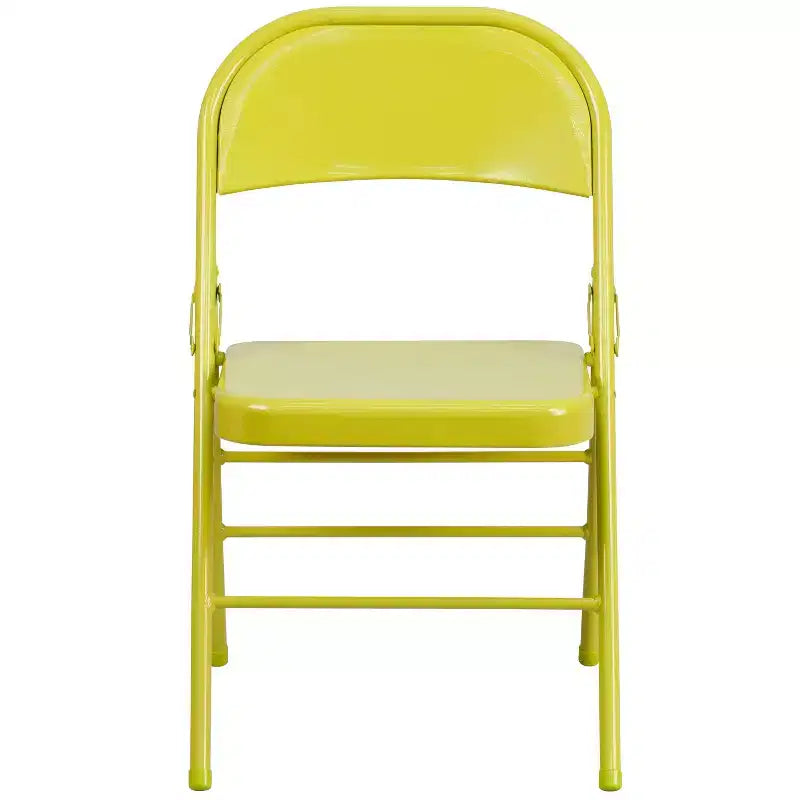 Emma and Oliver 2 Pack Home & Office Colorful Metal Folding Chair Teen and Event Seating