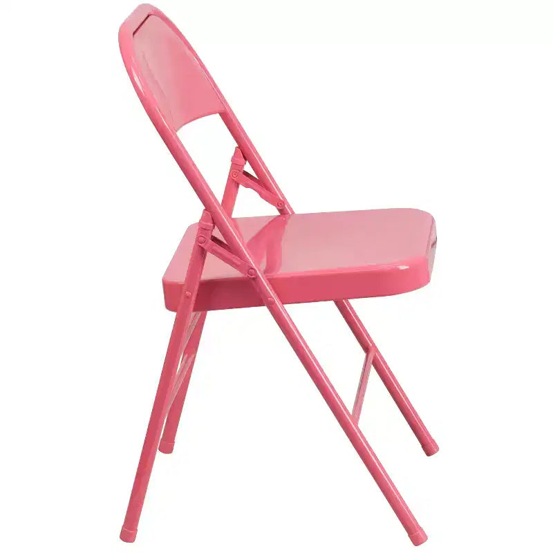 Emma and Oliver 2 Pack Home & Office Colorful Metal Folding Chair Teen and Event Seating