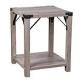 Merrick Lane Modern Farmhouse Engineered Wood End Table and Powder Coated Steel Accents