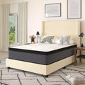 Merrick Lane Full Size 13 Euro Top Mattress in a Box with Hybrid Pocket Spring and Foam Design for Supportive Pressure Relief